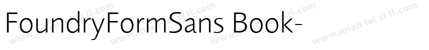 FoundryFormSans Book字体转换